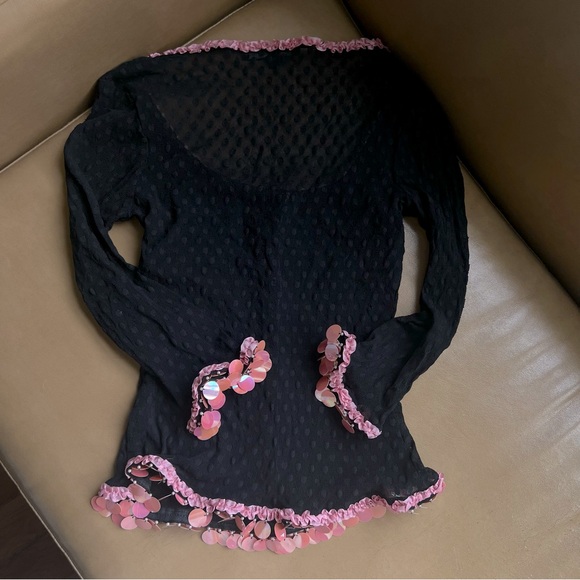 Rare Vintage Betsey Johnson Top 1990s 90s y2k 00s xsmall xs petite - Picture 2 of 7